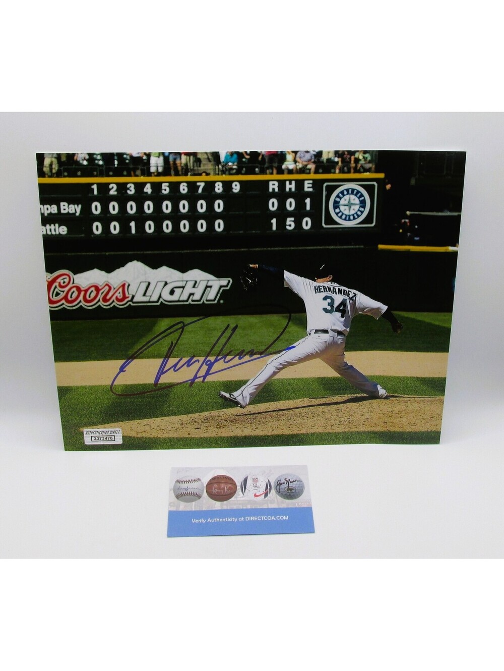 Felix Hernandez Signed 8x10 Photo With COA (2373478)